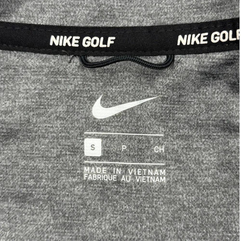 Nike Golf Quarter Zip Pullover Fleece Gray Sweatshirt Mens Size Small Therma Fit